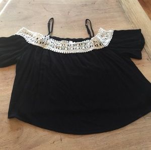 Black Off the Shoulder Top